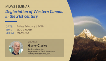 Seminar: Deglaciation of Western Canada in the 21st Century