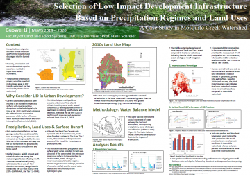 Selection of Low Impact Development Infrastructure Based on Precipitation Regimes and Land Uses in Mosquito Creek Watershed
